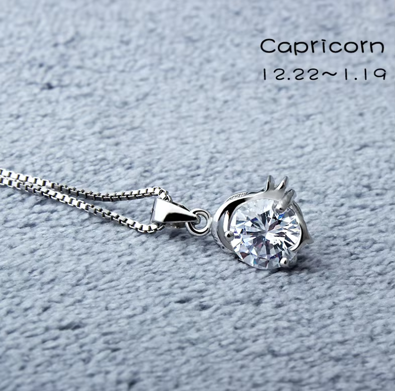 Celeste Zodiac Necklace | 925 Silver & Moissanite Main image