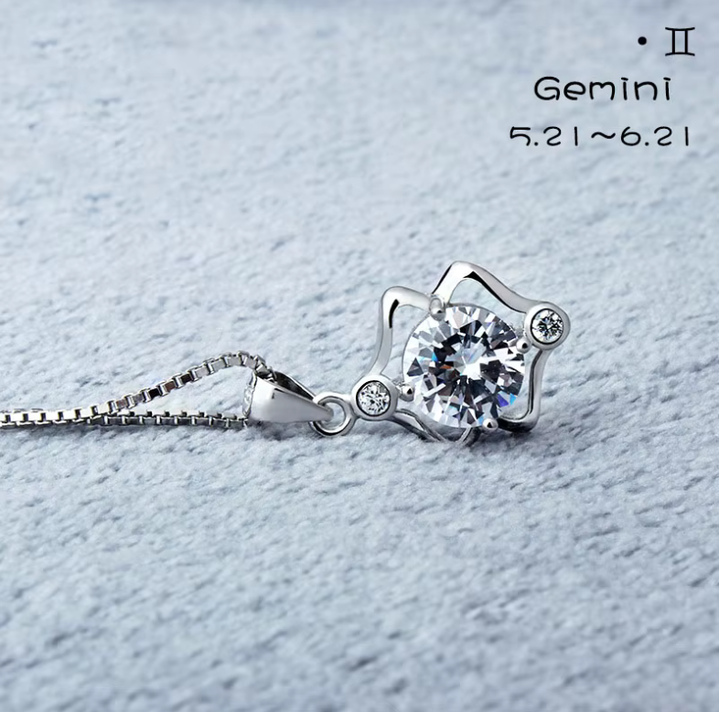 Celeste Zodiac Necklace | 925 Silver & Moissanite