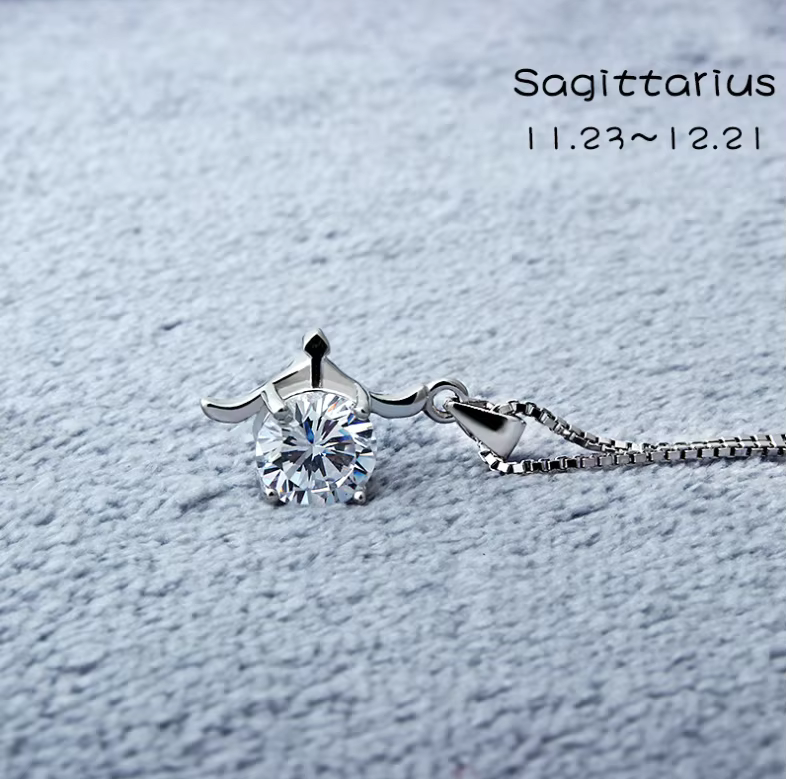 Celeste Zodiac Necklace | 925 Silver & Moissanite
